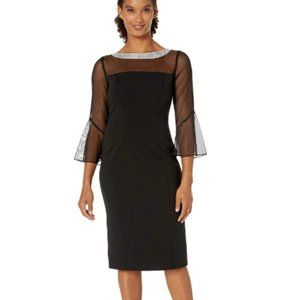 Black Rhinestone Evening Dress